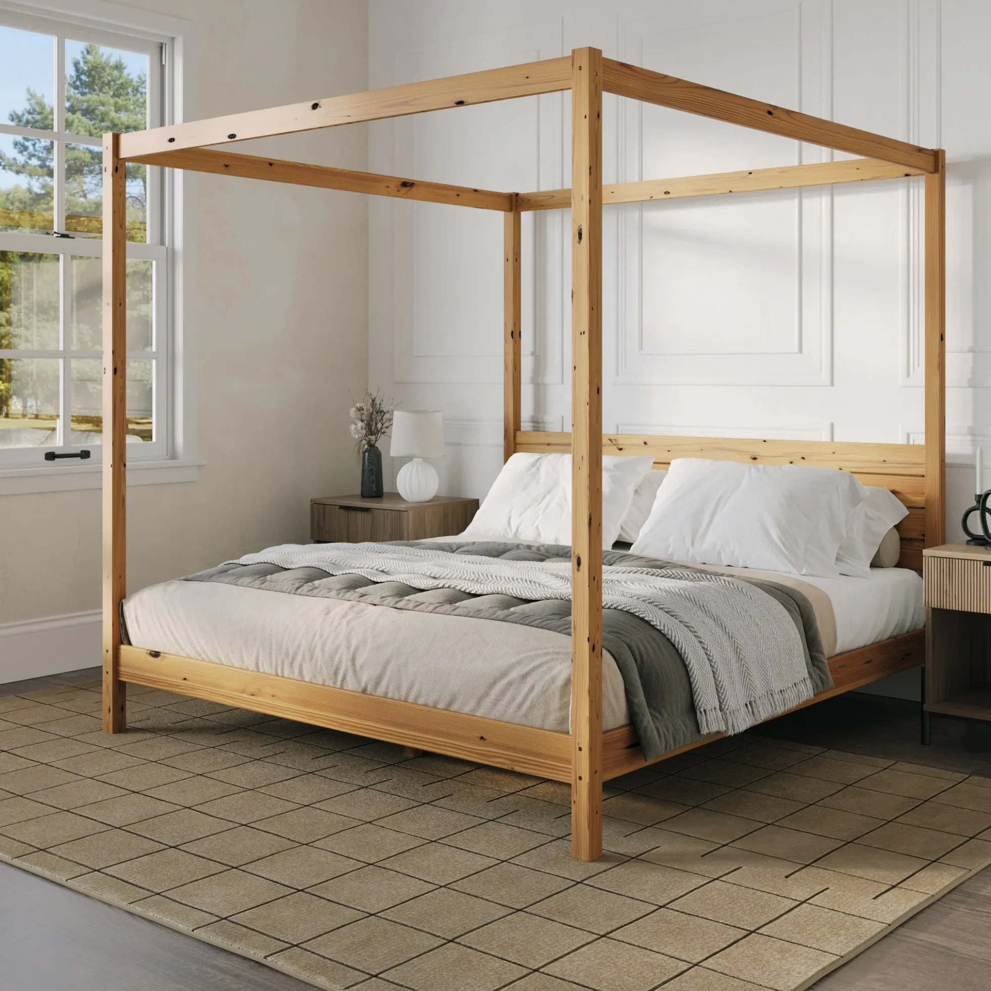 Isla Solid Wood Canopy Bedframe Collection