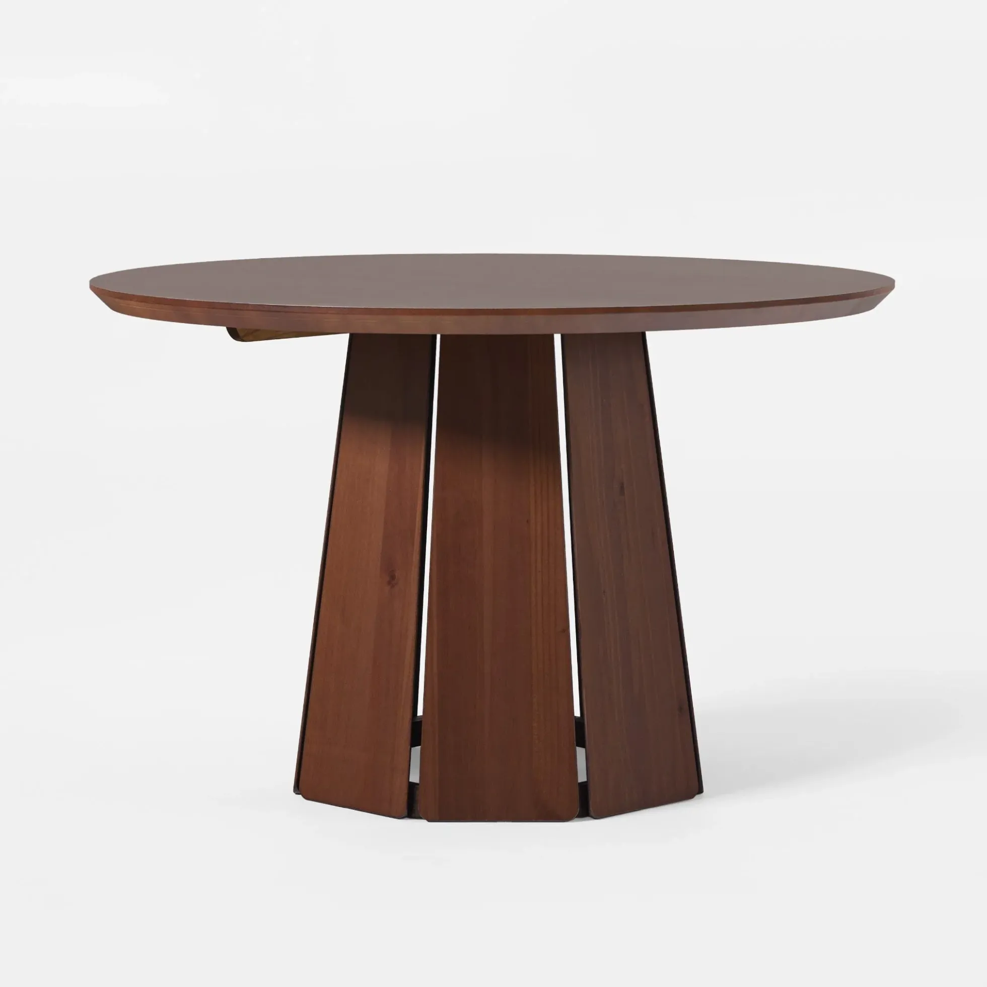 Koa 48" Round Solid Wood Pedestal Dining Table