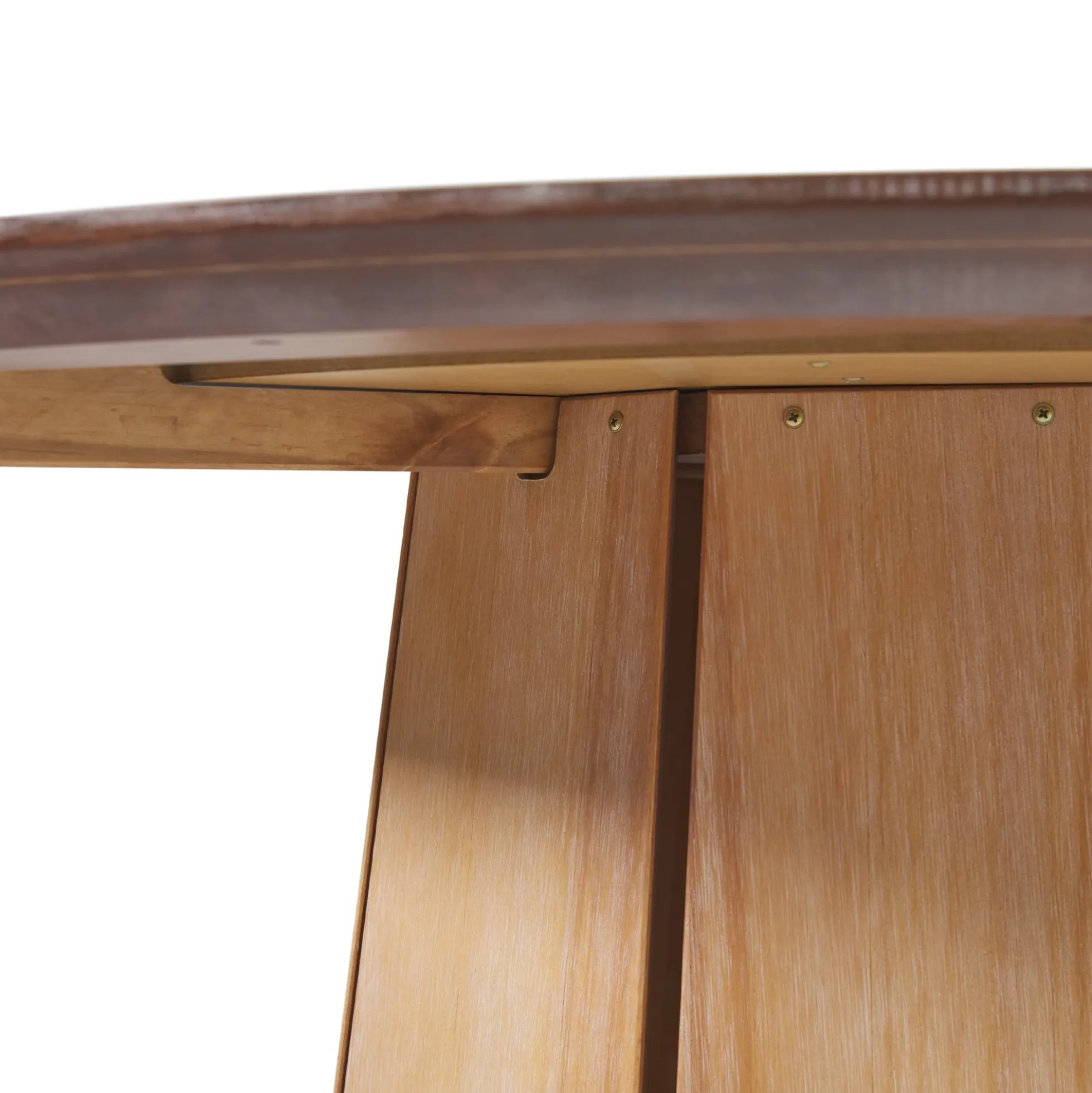 Koa 48" Round Solid Wood Pedestal Dining Table