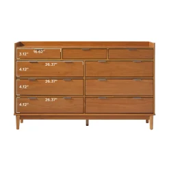 Lee Mid-Century Modern Wood Dresser
