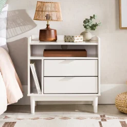 Lee Mid-Century Modern Wood Nightstand