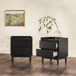 Lee Mid-Century Modern Wood Nightstand