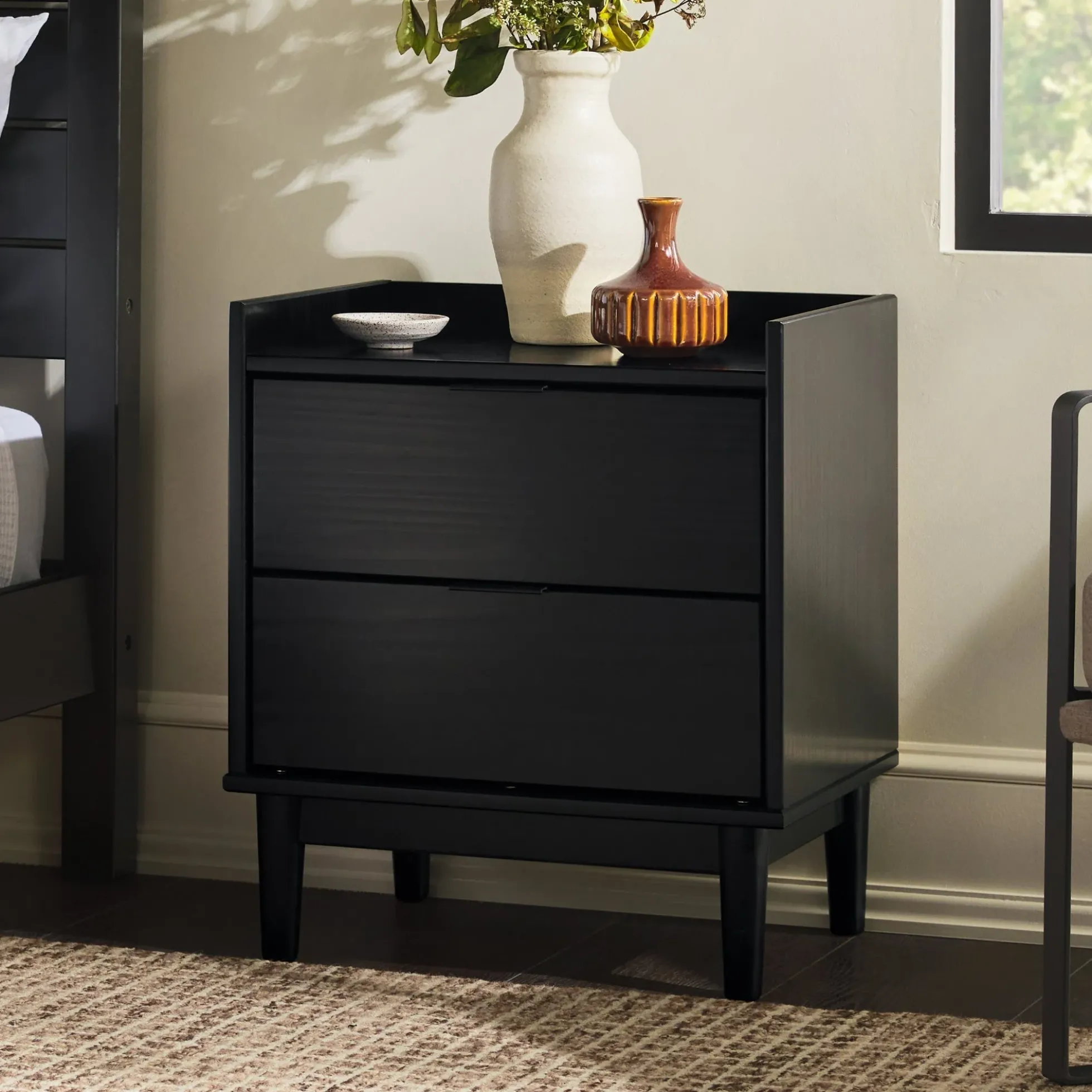 Lee Mid-Century Modern Wood Nightstand