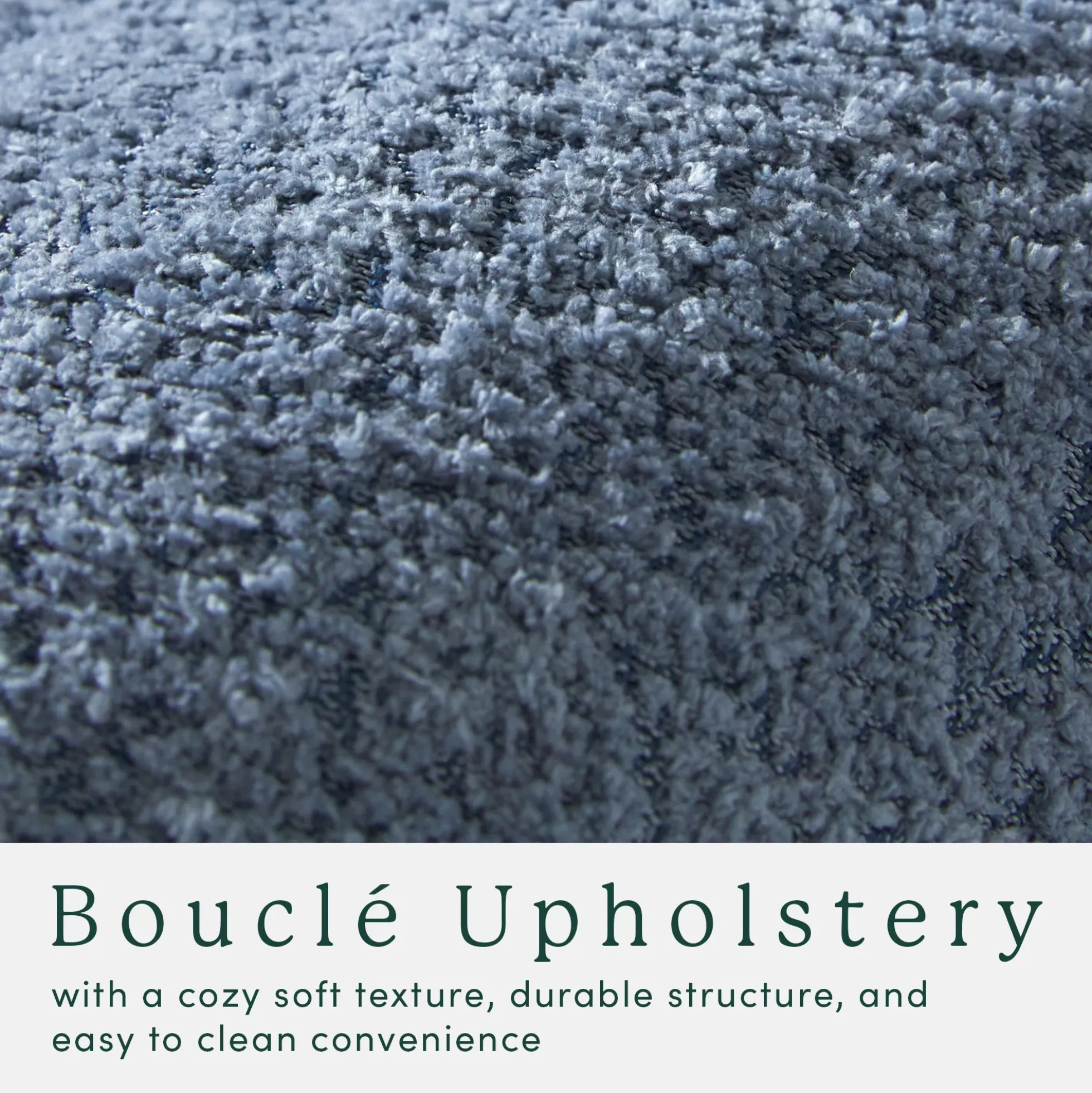 Linley Contemporary Boucle Easy Assembly Upholstered Small Accent Chair