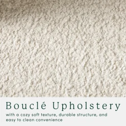 Linley Contemporary Boucle Easy Assembly Upholstered Large Storage Ottoman