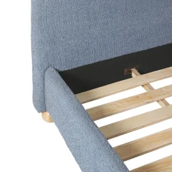 Linley Modern Upholstered Boucle Twin Bed Frame with Round Feet
