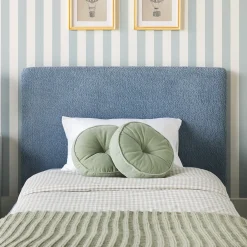 Linley Modern Upholstered Boucle Twin Bed Frame with Round Feet
