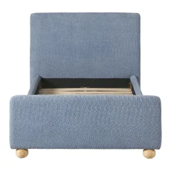 Linley Modern Upholstered Boucle Twin Bed Frame with Round Feet