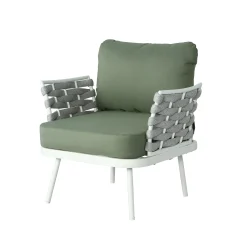 Mariano Outdoor Patio Steel 4-Pieces Loveseat Conversation Set