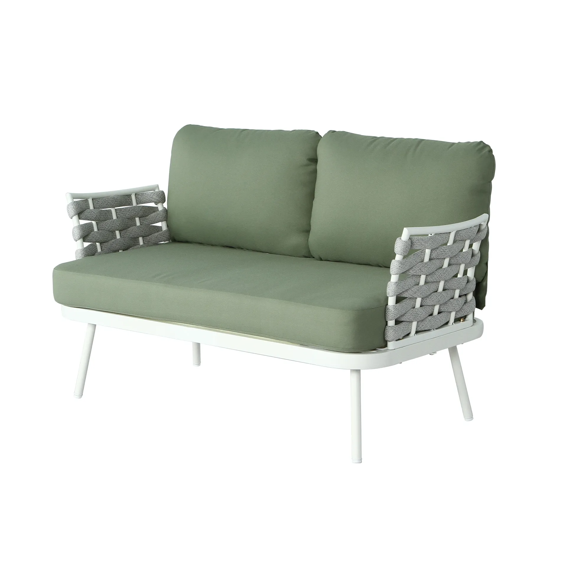 Mariano Outdoor Patio Steel 4-Pieces Loveseat Conversation Set