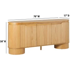 Maya Modern Curved Wood 70