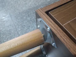 Medieval Modern Walnut Shoe Rack Entryway Cabinet