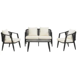 Metal Curve Design Outdoor Patio Furniture Set