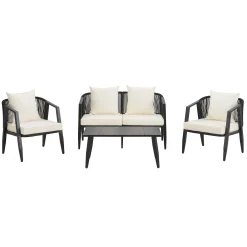 Metal Curve Design Outdoor Patio Furniture Set