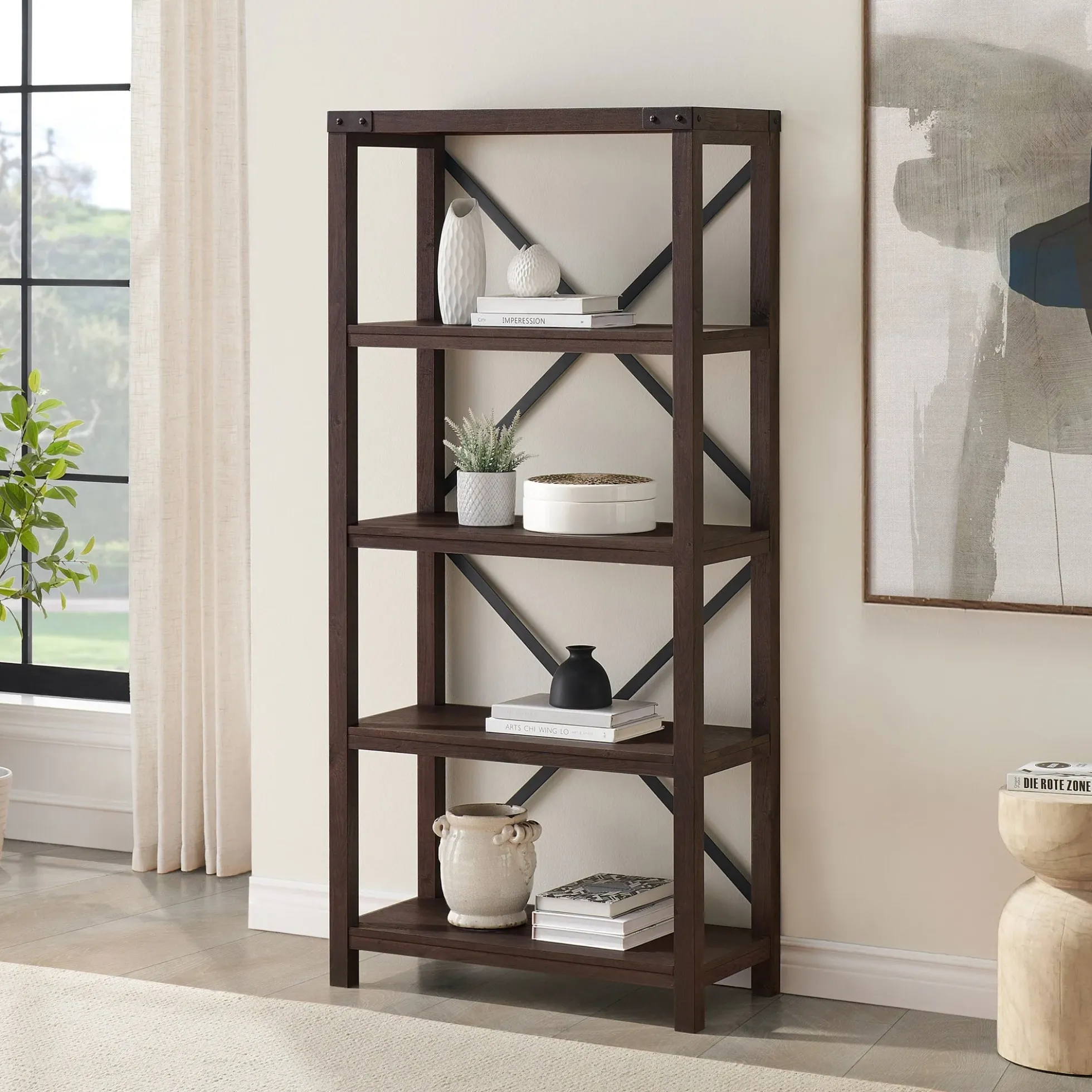Metal X Bookshelf