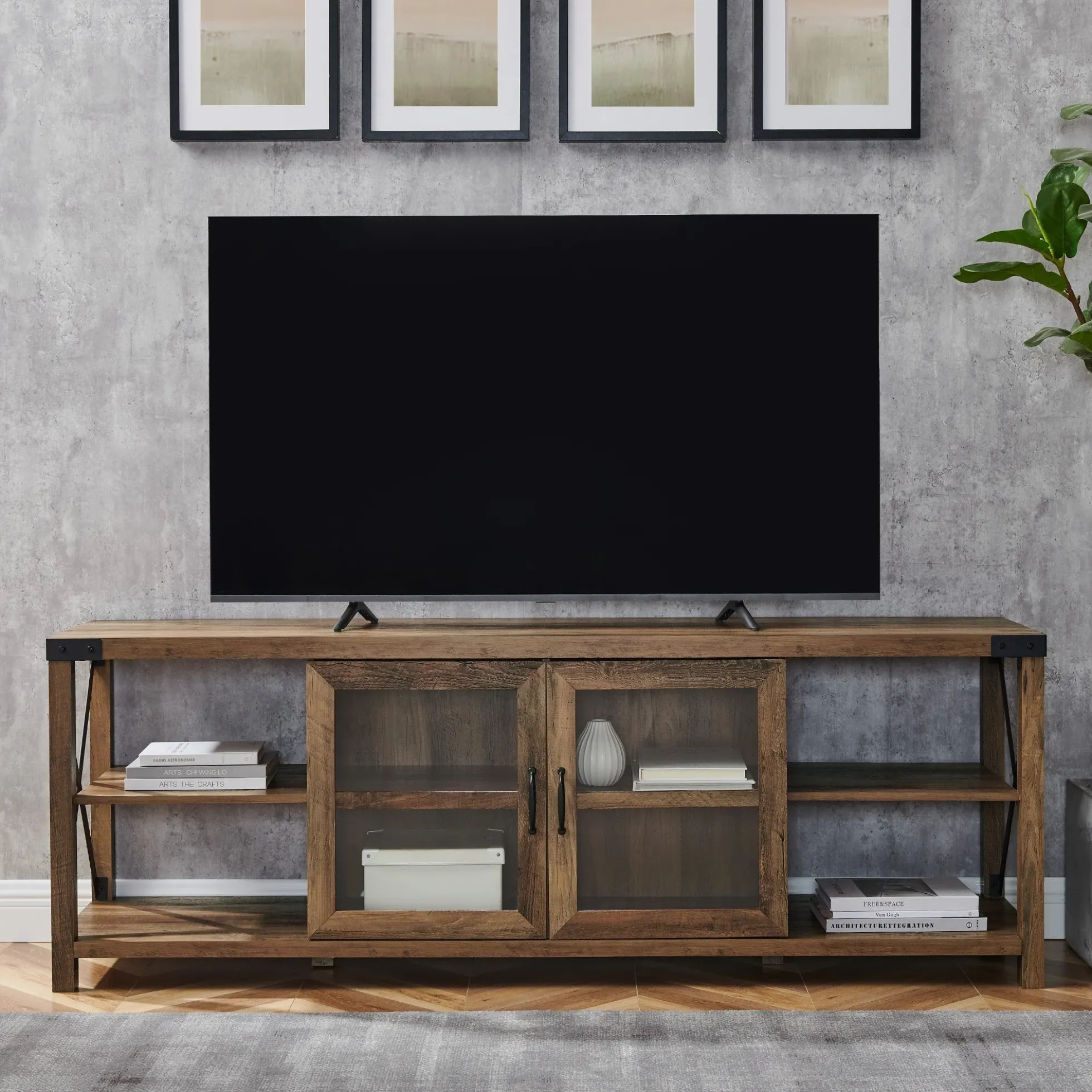 Metal X TV Stand