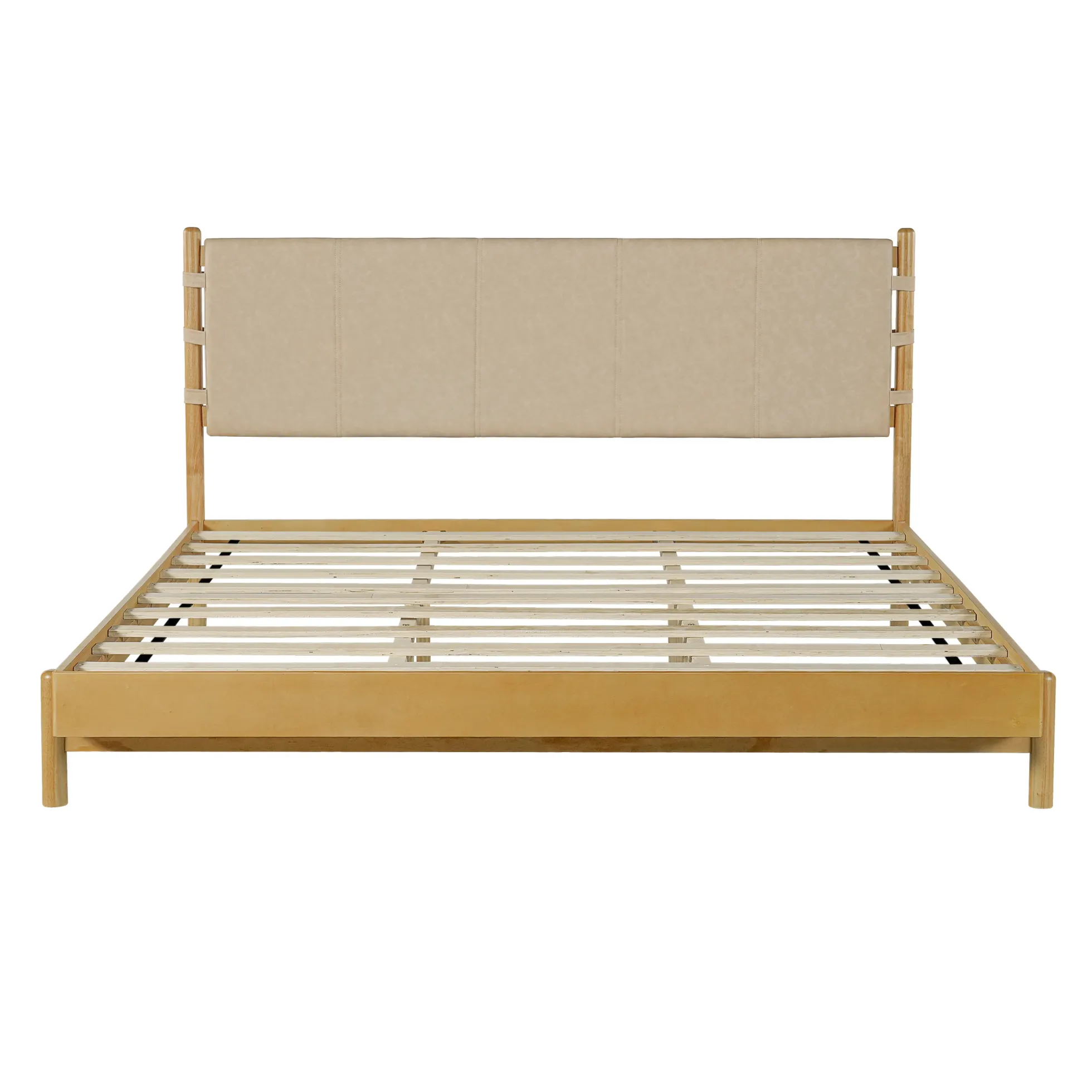 Mid Century Modern Upholstered Headboard Bedframe