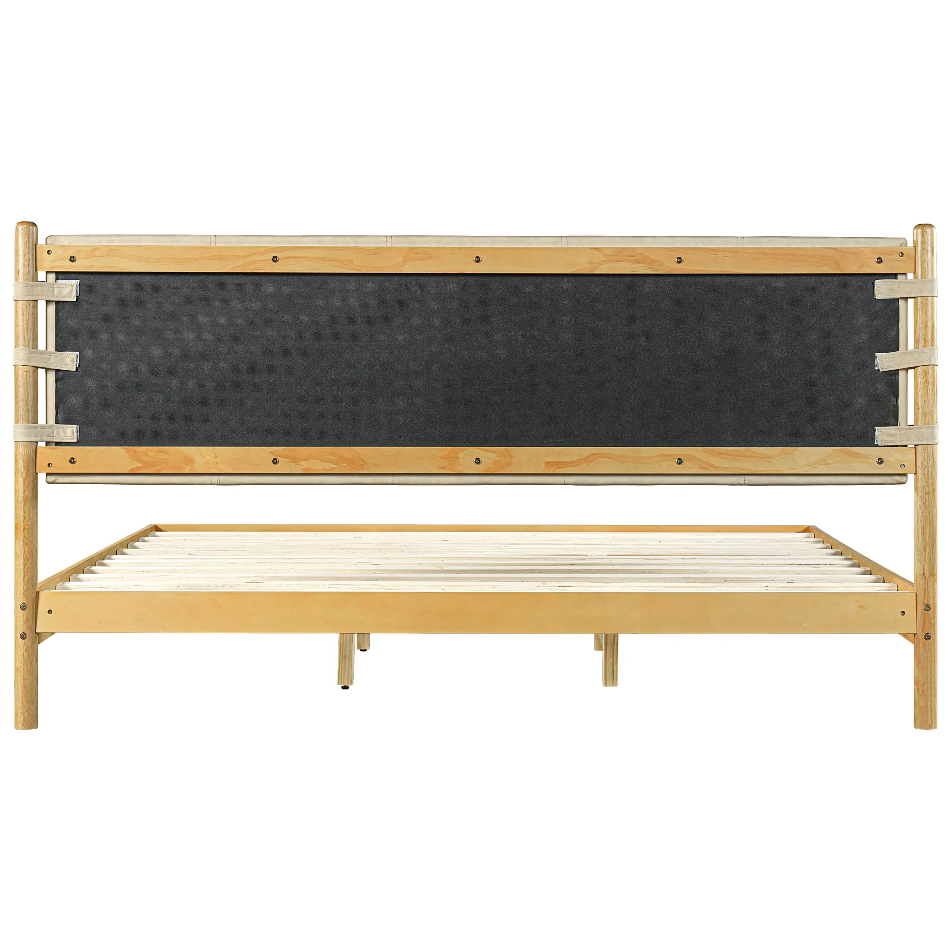Mid Century Modern Upholstered Headboard Bedframe