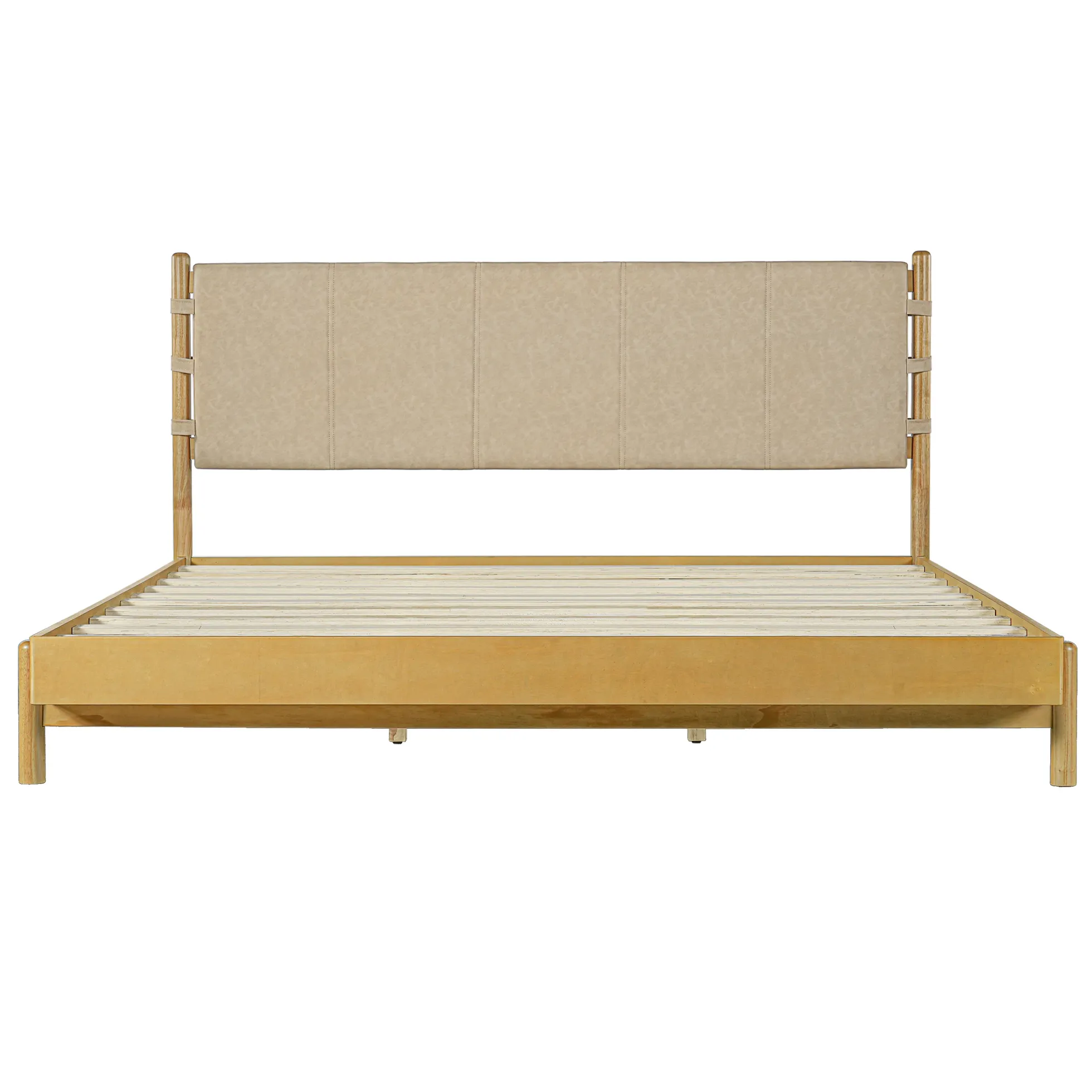 Mid Century Modern Upholstered Headboard Bedframe