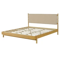 Mid Century Modern Upholstered Headboard Bedframe