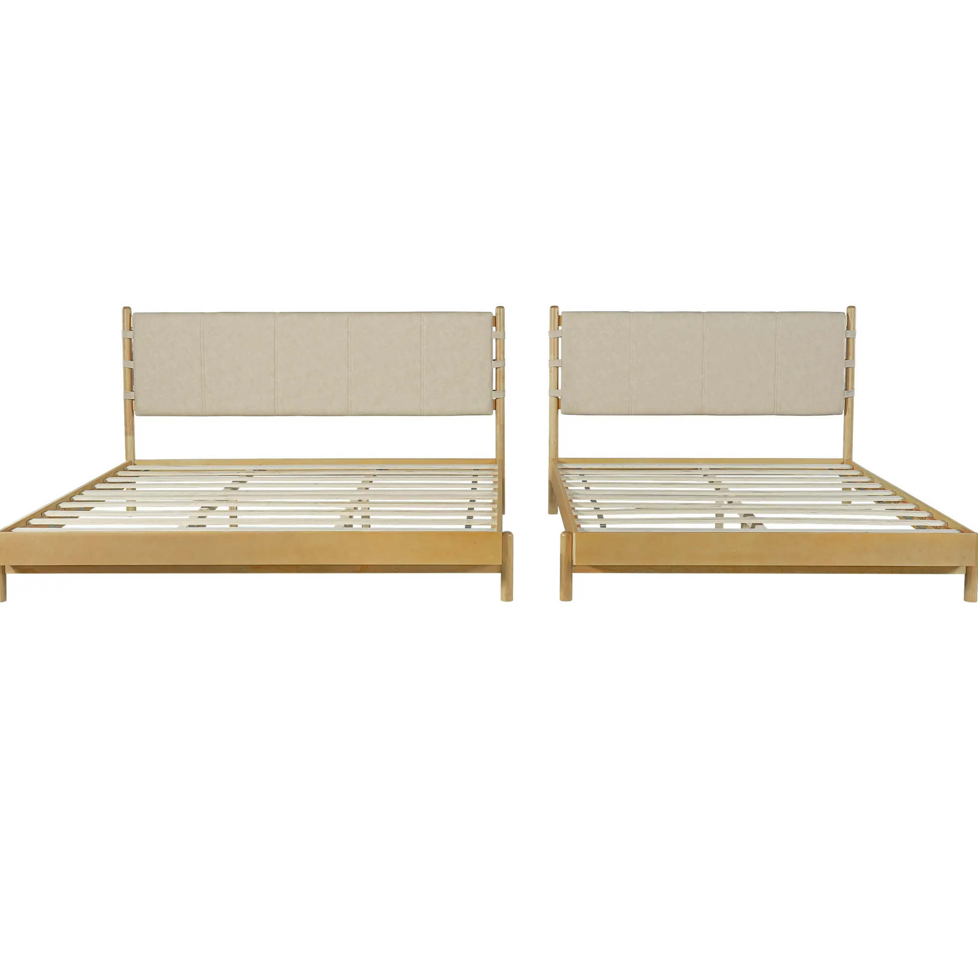 Mid Century Modern Upholstered Headboard Bedframe