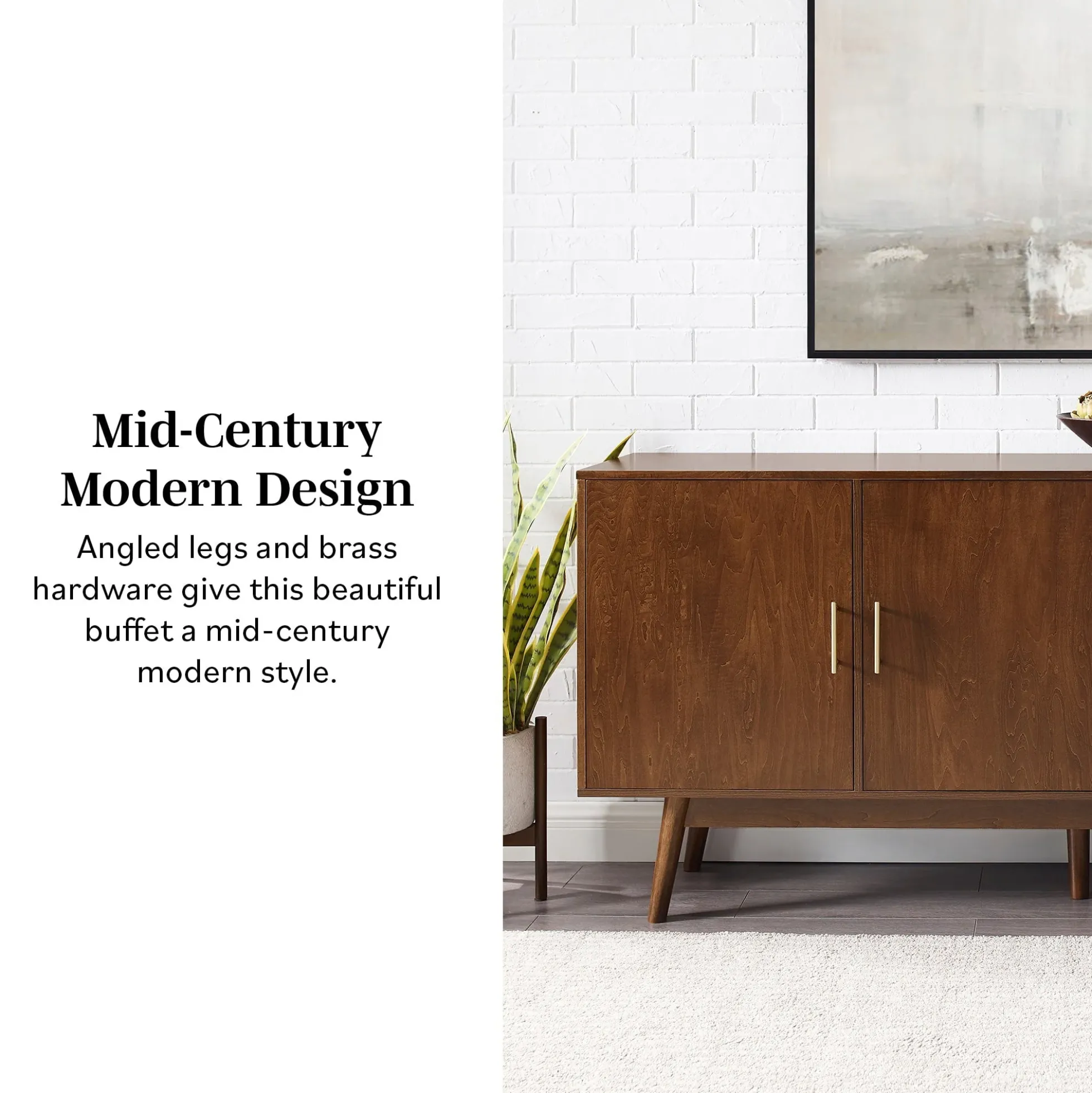 Mid-Century 70" Modern Console Buffet Sideboard