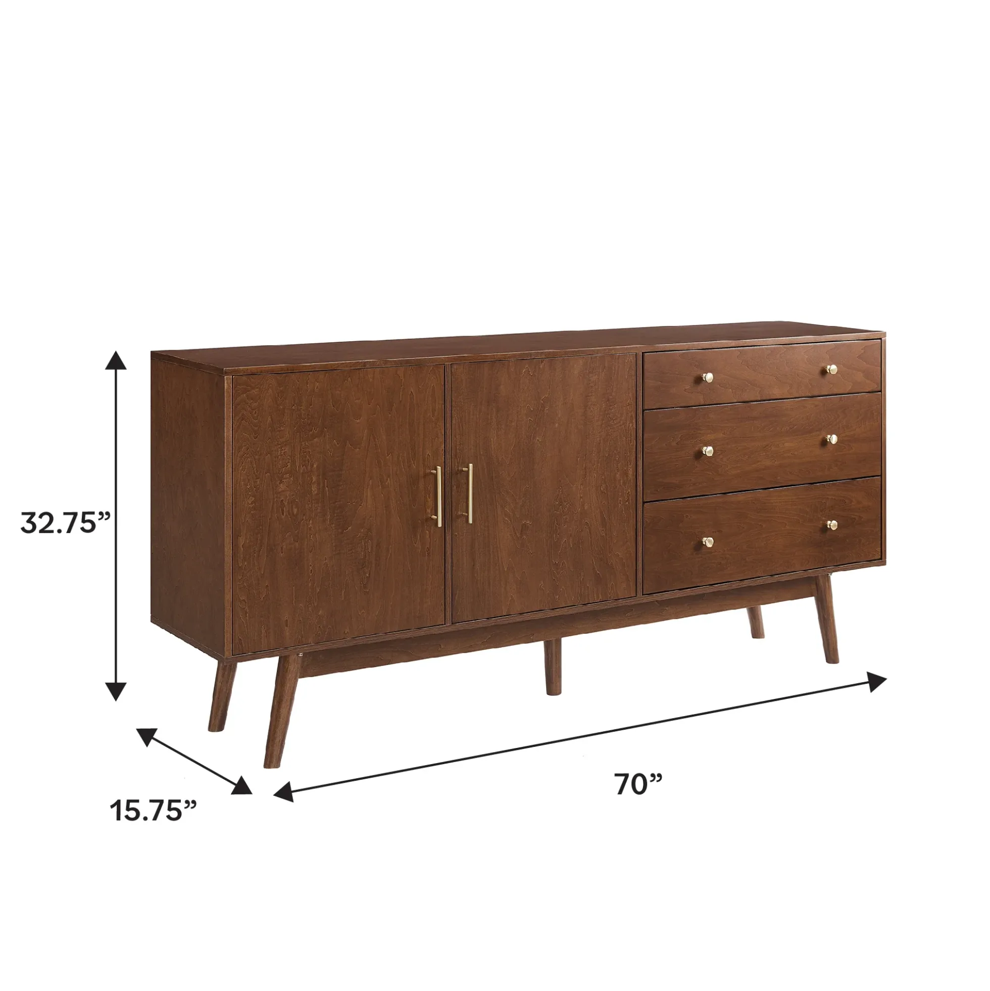 Mid-Century 70" Modern Console Buffet Sideboard