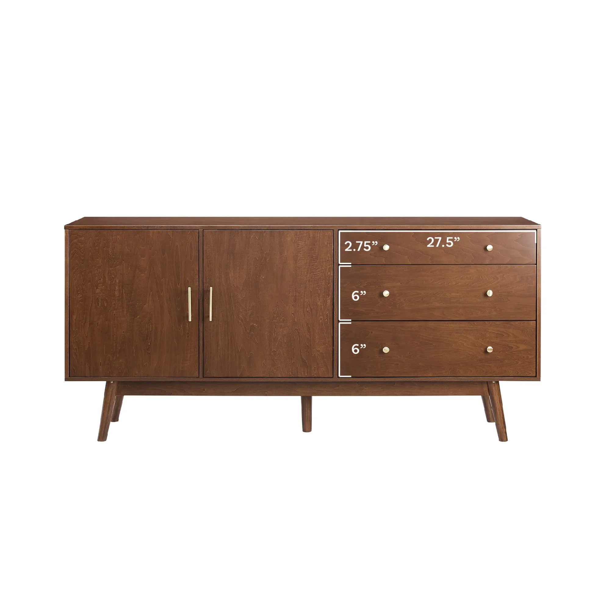 Mid-Century 70" Modern Console Buffet Sideboard