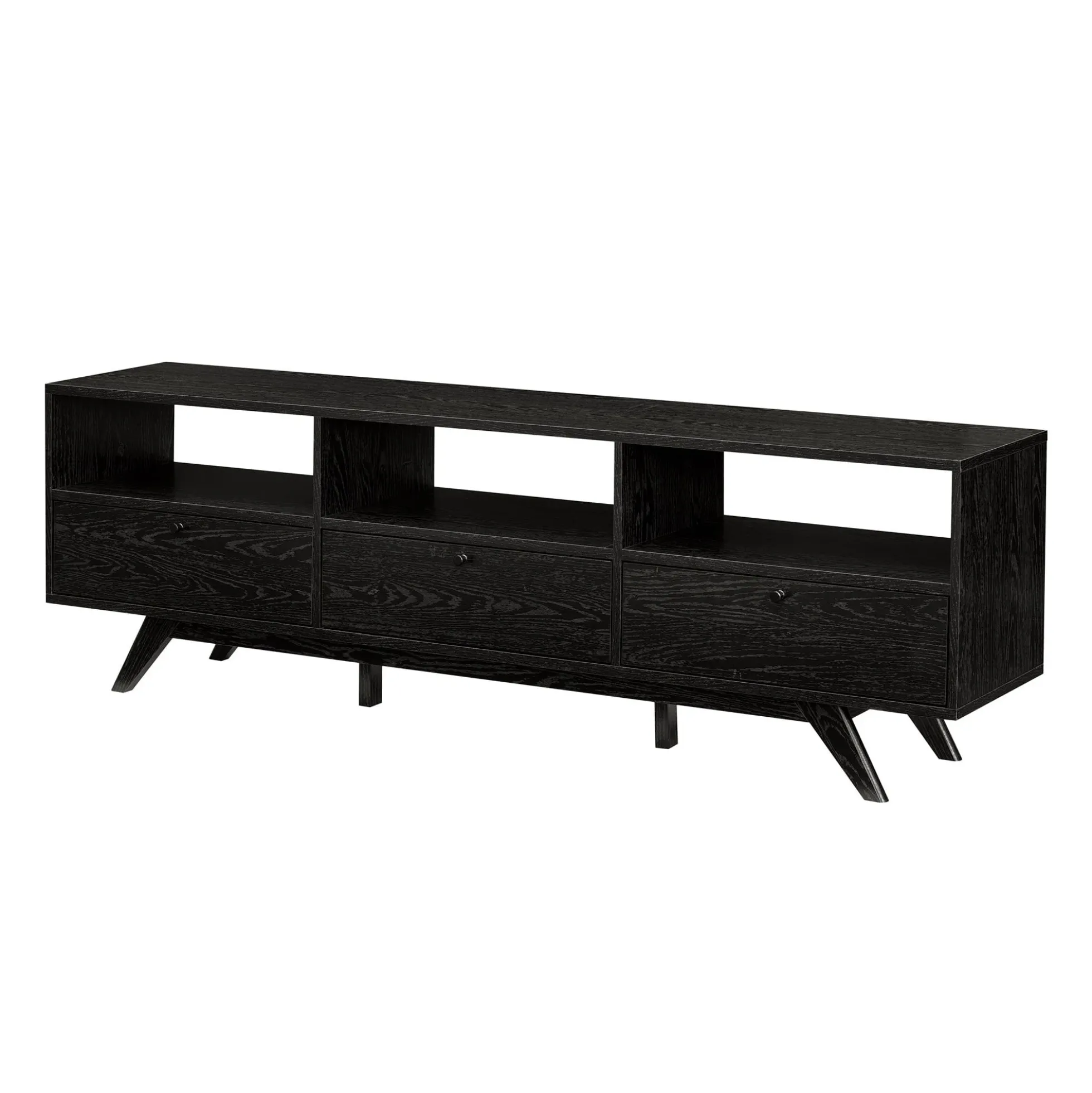 Mid-Century Kela Modern 3-Door TV Stand