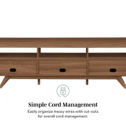 Mid-Century Kela Modern 3-Door TV Stand