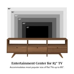 Mid-Century Kela Modern 3-Door TV Stand