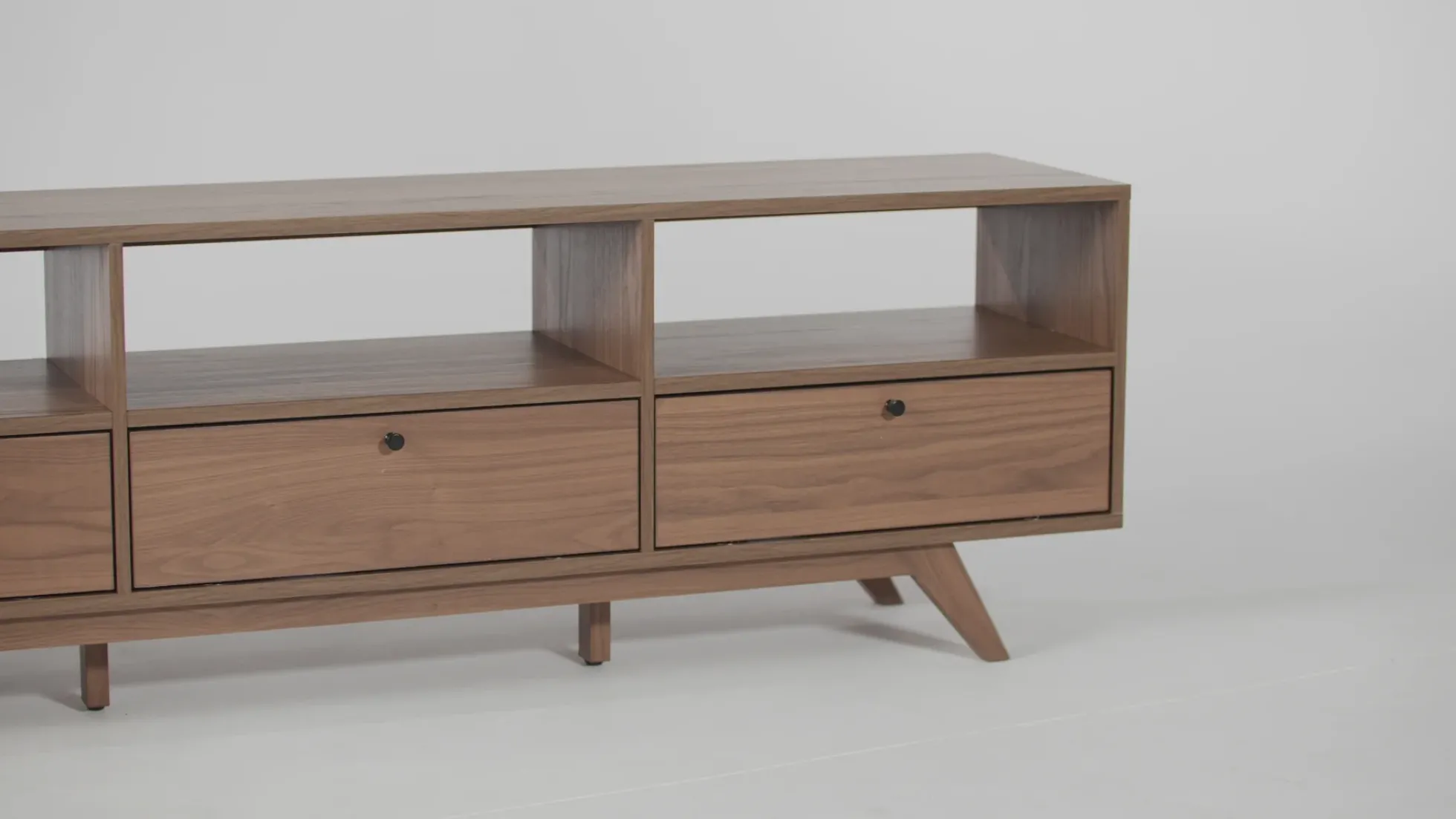 Mid-Century Kela Modern 3-Door TV Stand