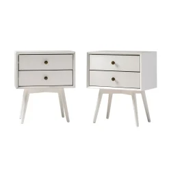 Mid-Century Solid Wood Nightstand Collection (1 or 2 Drawer)
