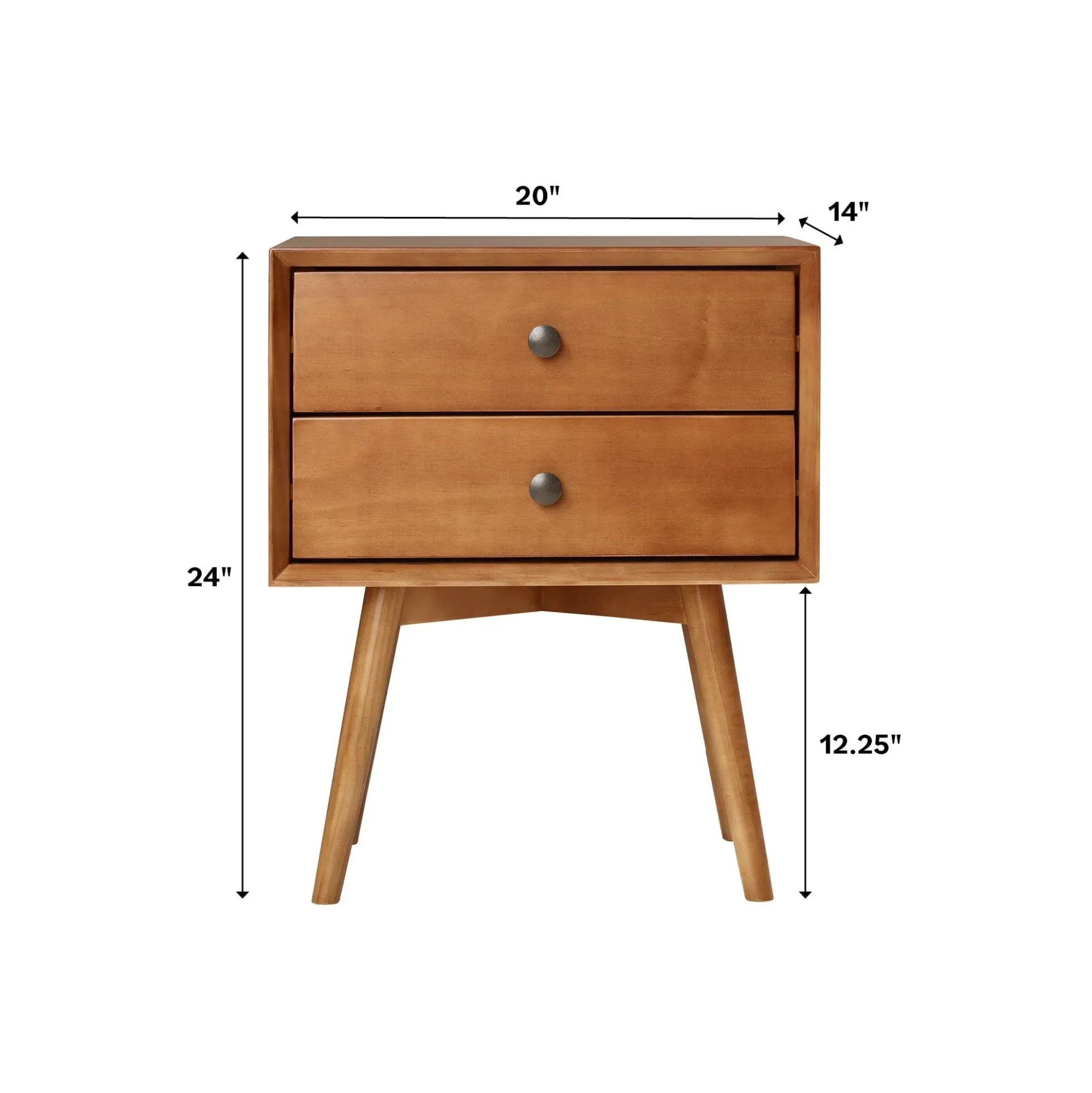 Mid-Century Solid Wood Nightstand Collection (1 or 2 Drawer)