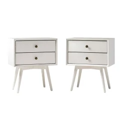 Mid-Century Solid Wood Nightstand Collection (1 or 2 Drawer)