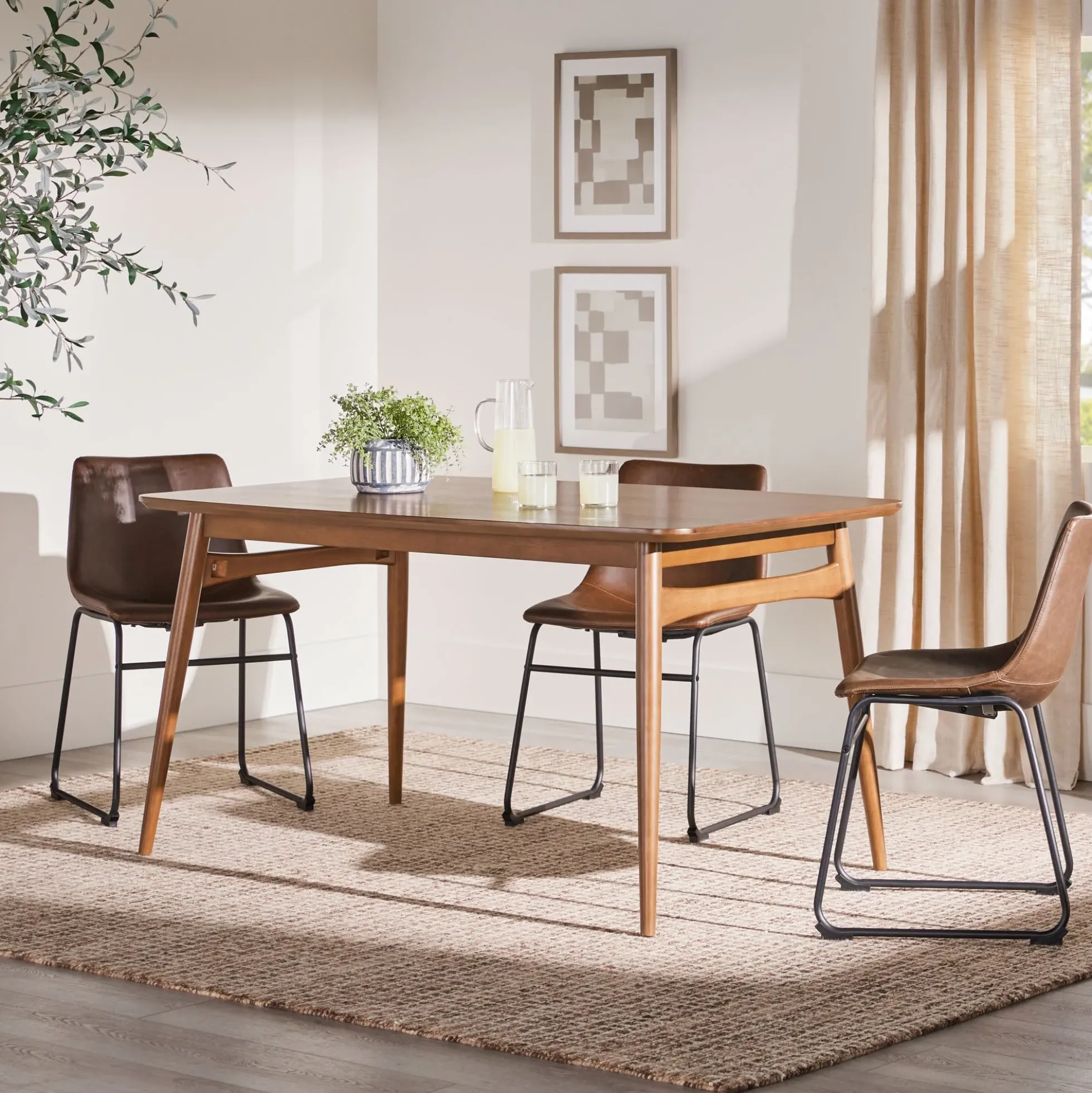 Mid-Century Taberu Modern Wood Dining Table
