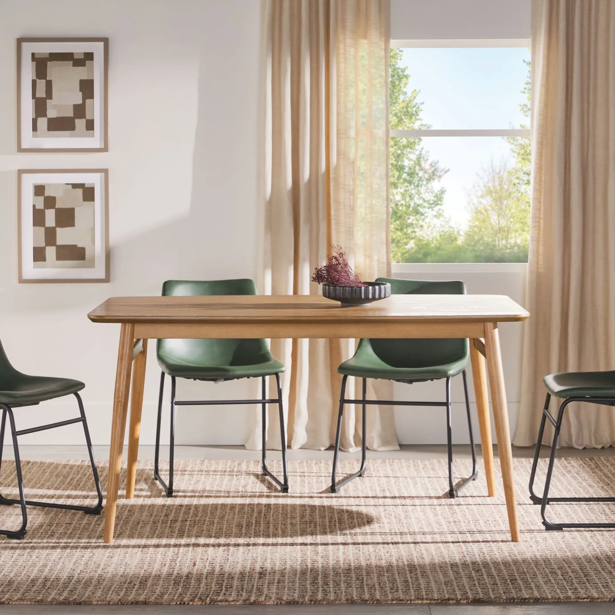 Mid-Century Taberu Modern Wood Dining Table