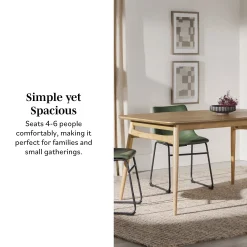 Mid-Century Taberu Modern Wood Dining Table