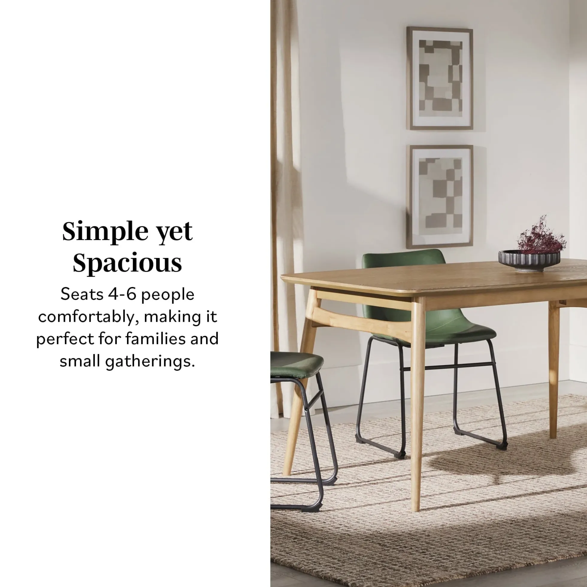 Mid-Century Taberu Modern Wood Dining Table