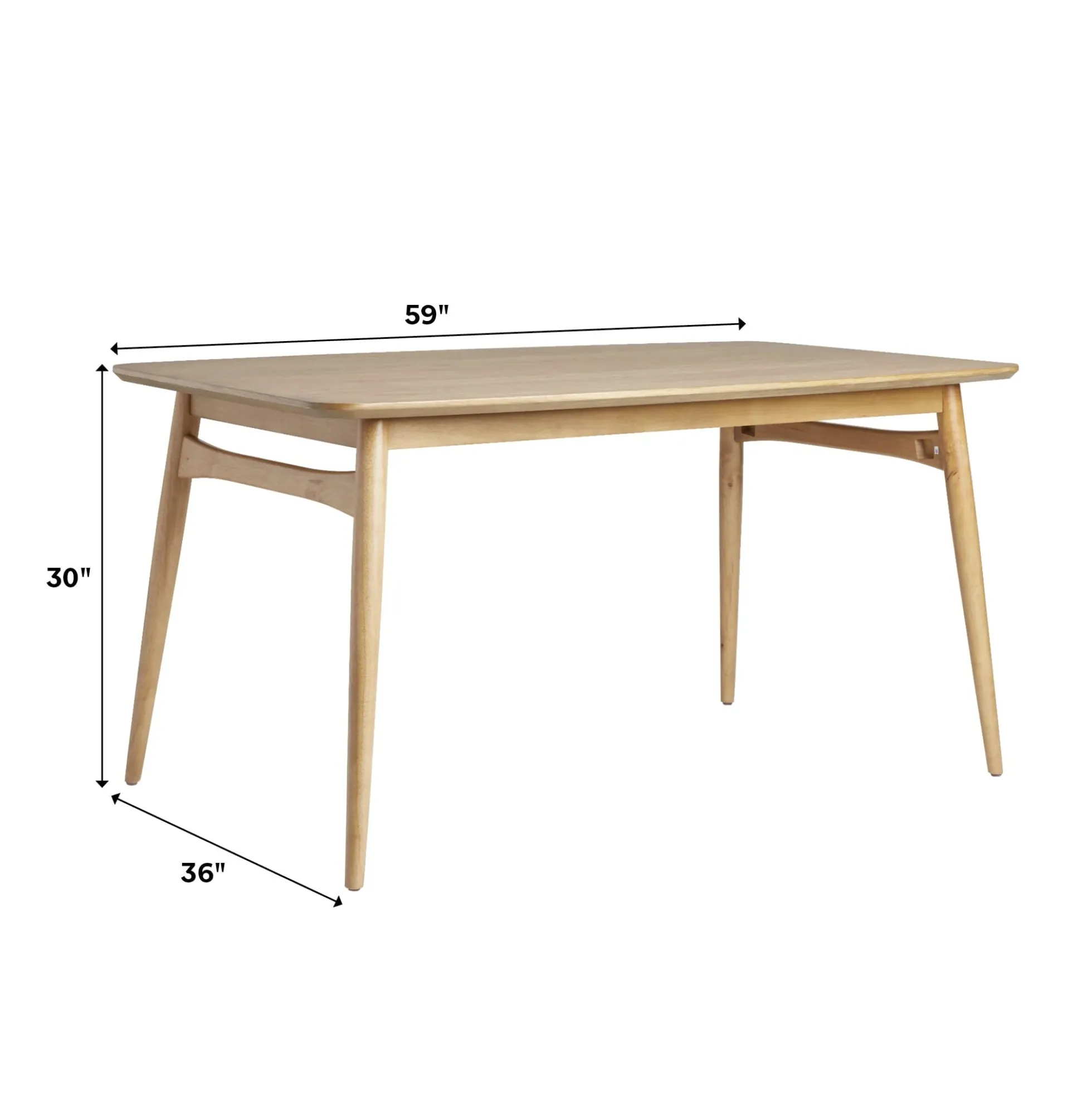 Mid-Century Taberu Modern Wood Dining Table