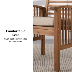 Midland Outdoor Patio Chairs with Cushions, Set of 2