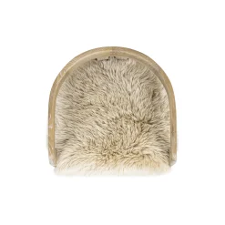 Millwick 26.5' Low Back Genuine Fur Counter Stool