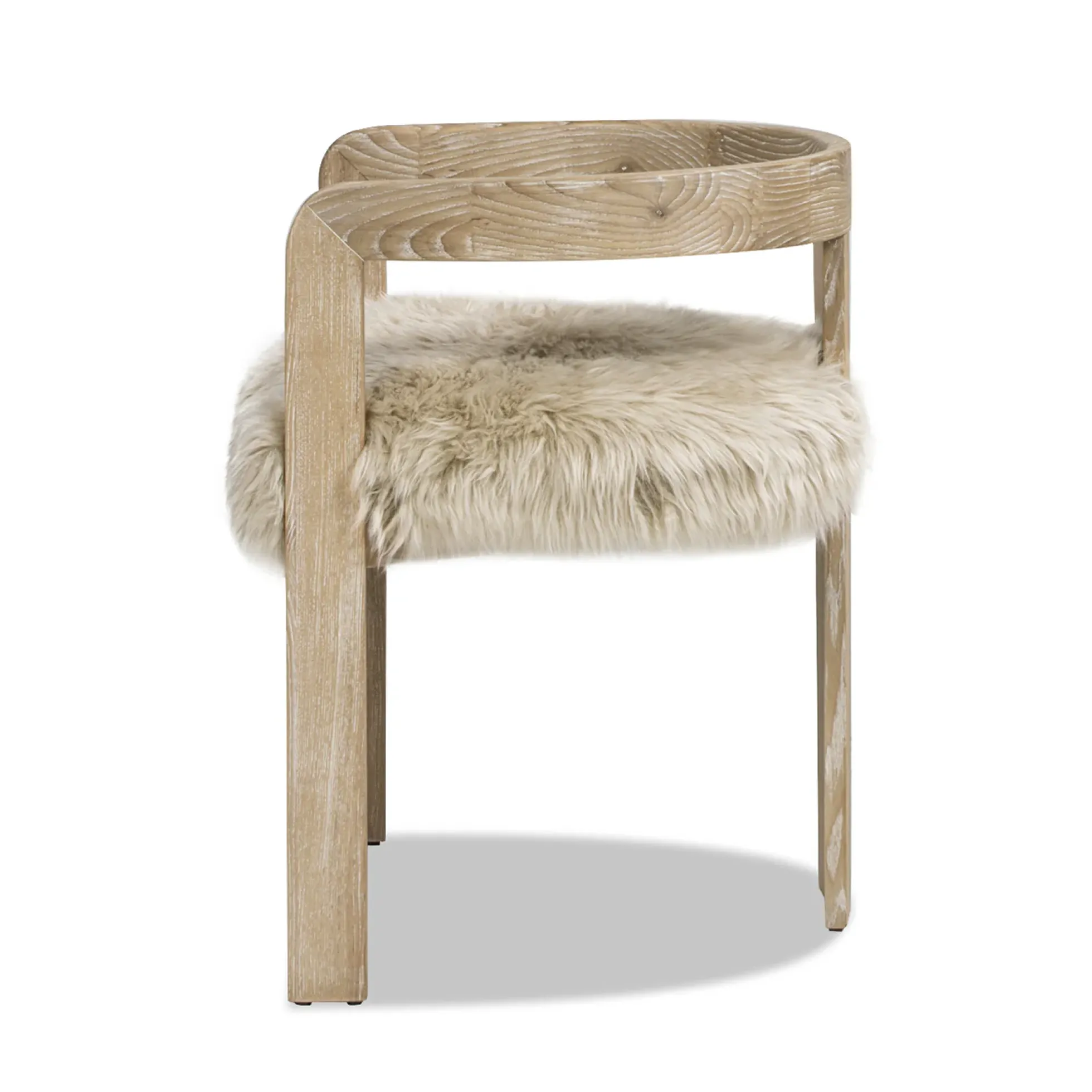 Millwick 21' Low Back Genuine Fur Dining Chair