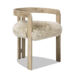 Millwick 21' Low Back Genuine Fur Dining Chair