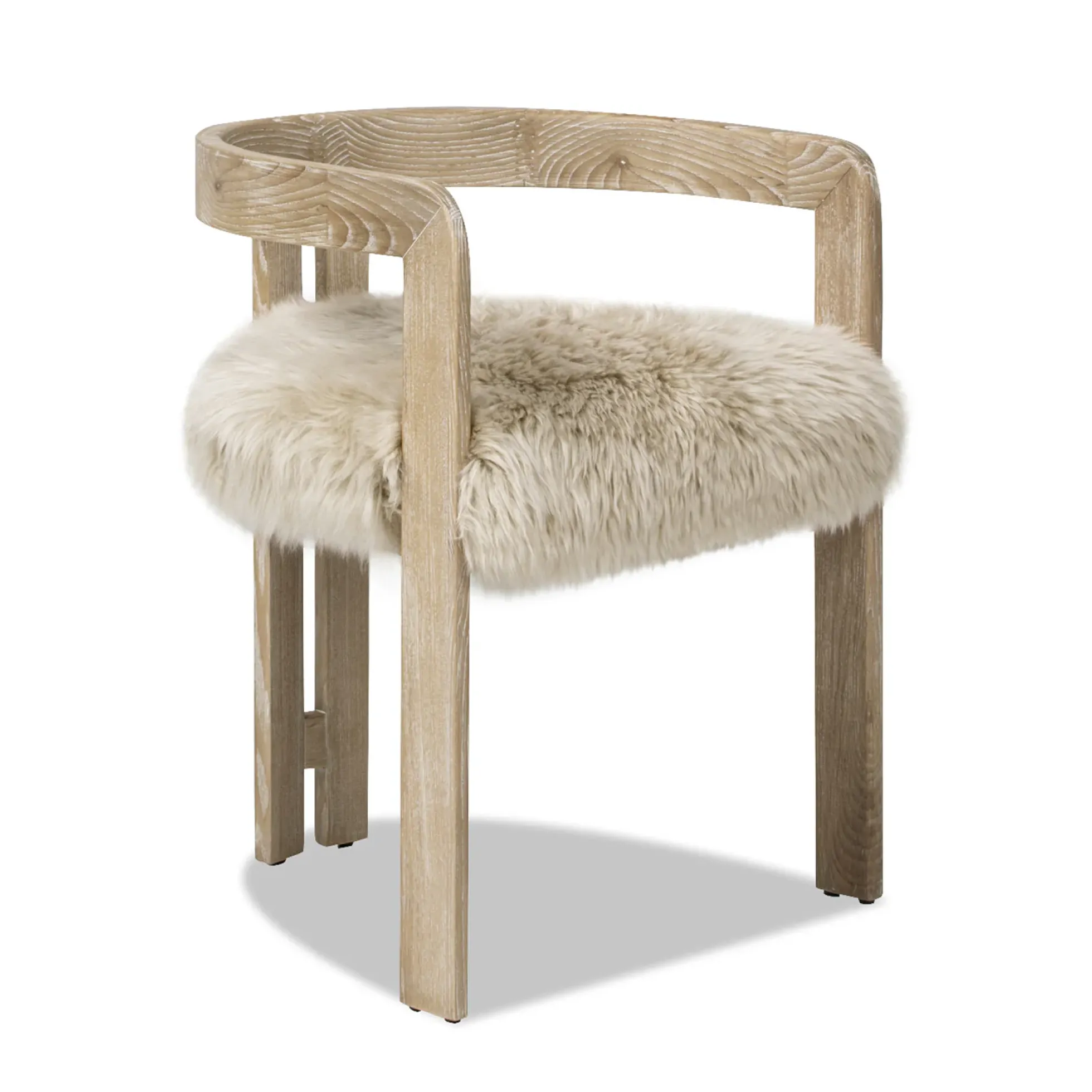 Millwick 21' Low Back Genuine Fur Dining Chair