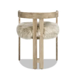 Millwick 21' Low Back Genuine Fur Dining Chair