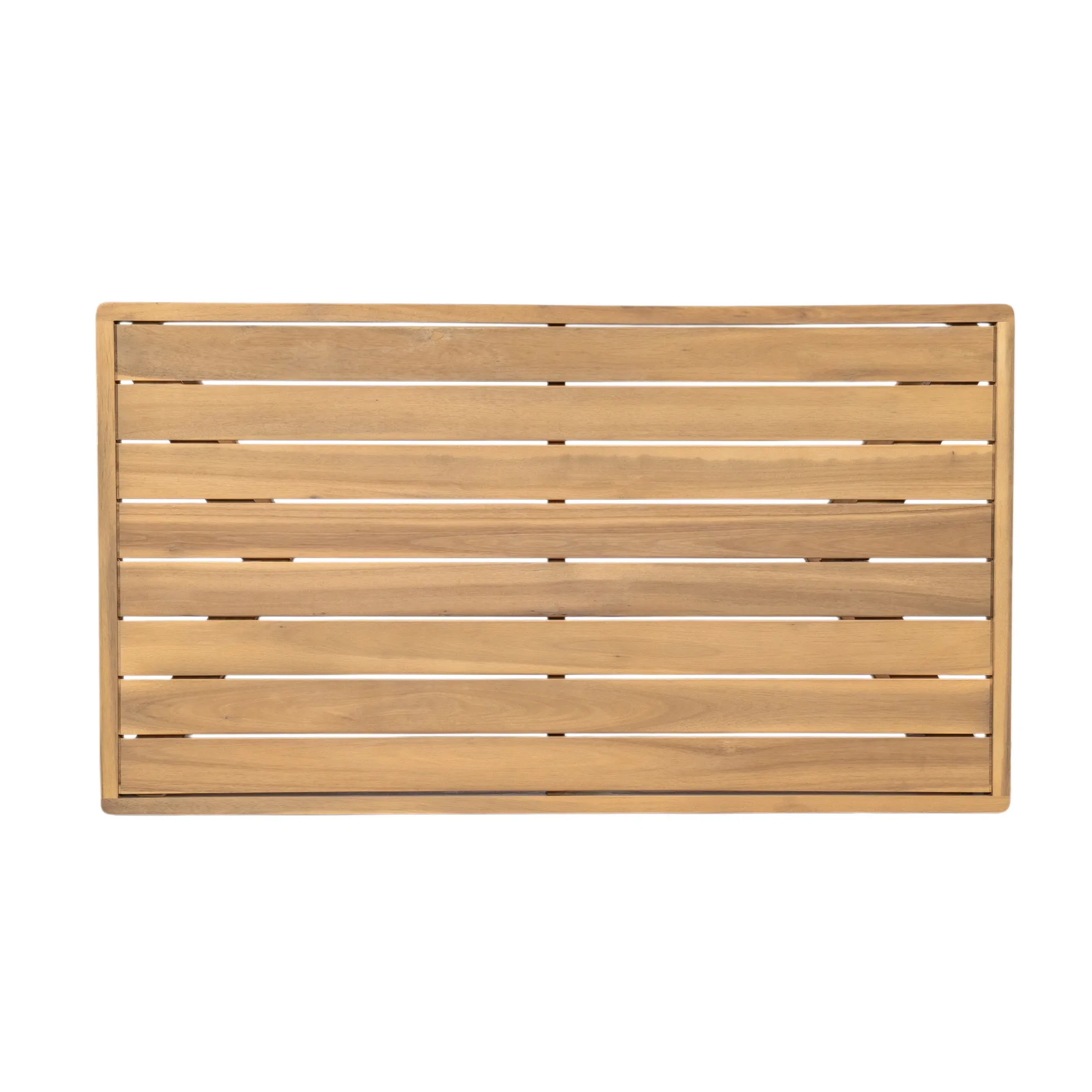 Minimalist Acacia Wood Outdoor Patio Loveseat and Coffee Table Set