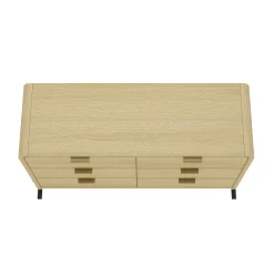 Minimalist Curve Design 6 Drawer Dresser