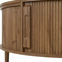 Minimalist Round Lift-Top Coffee Table with Hidden Storage