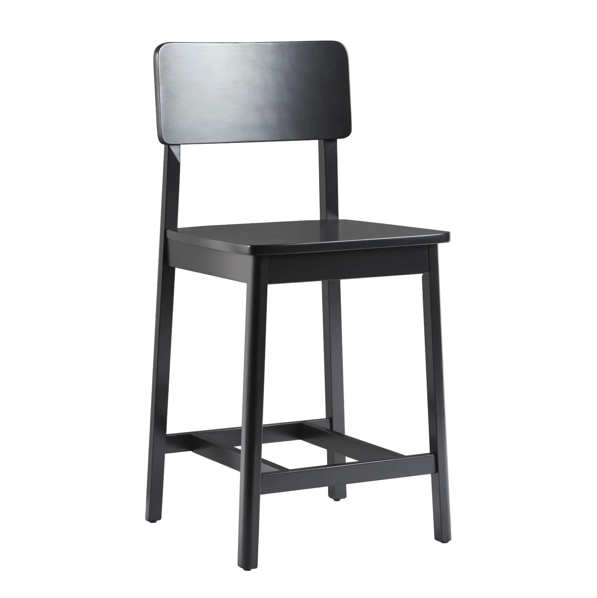 Minimalist Solid Wood Counter Stool, Set of 2
